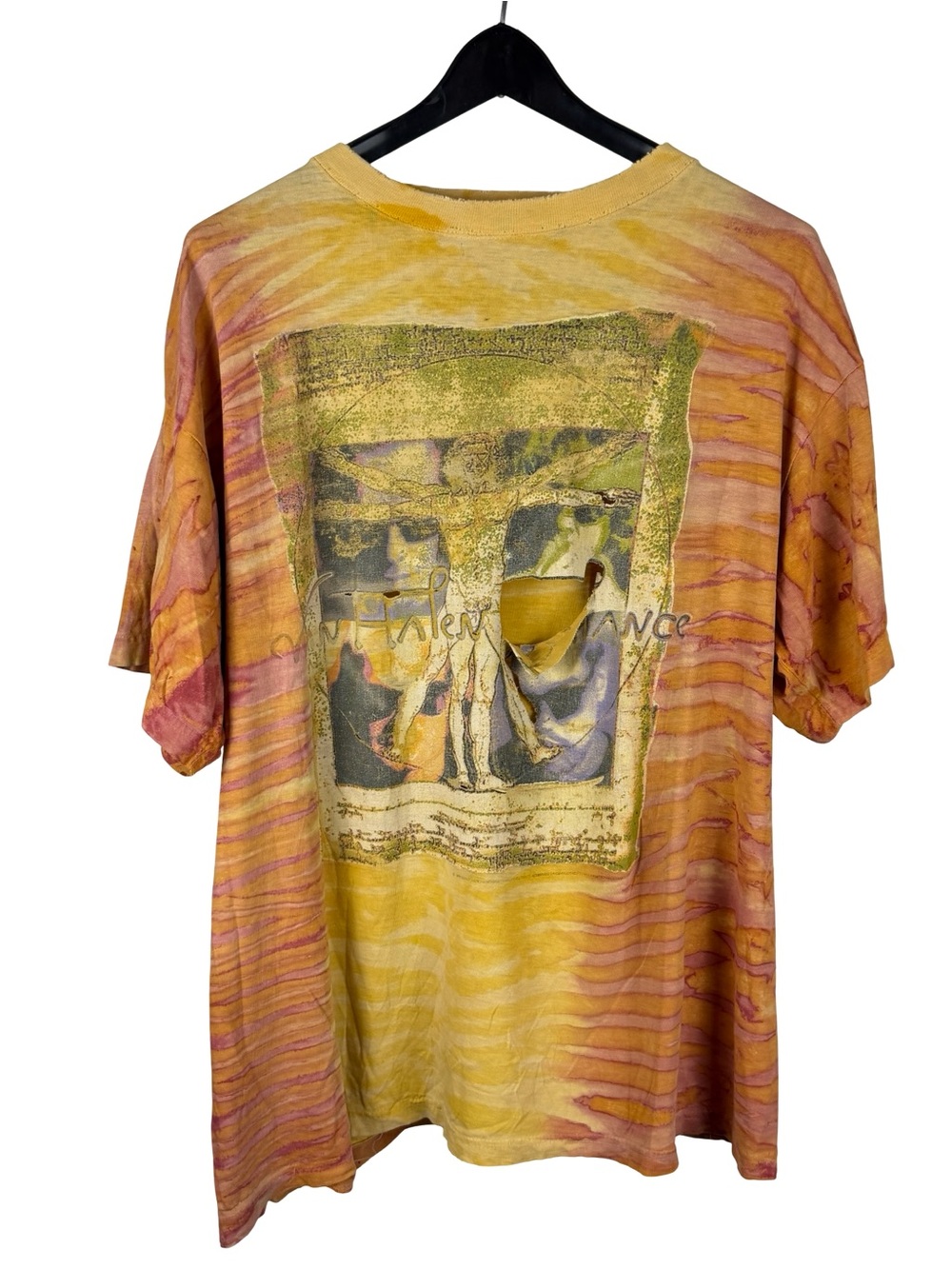 Vintage 90s Van Halen Balance Distressed Tie Dye Rock Band Shirt Size XL